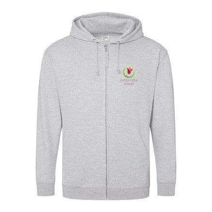 Ashbrooke School - Zip Hoody - Heather Grey