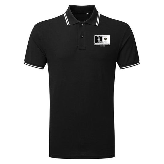Newcastle United Armed Forces Supporters Club - Carabao Cup Winners Piped Polo - Black
