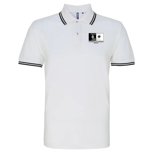 Newcastle United Armed Forces Supporters Club - Carabao Cup Winners Piped Polo - White