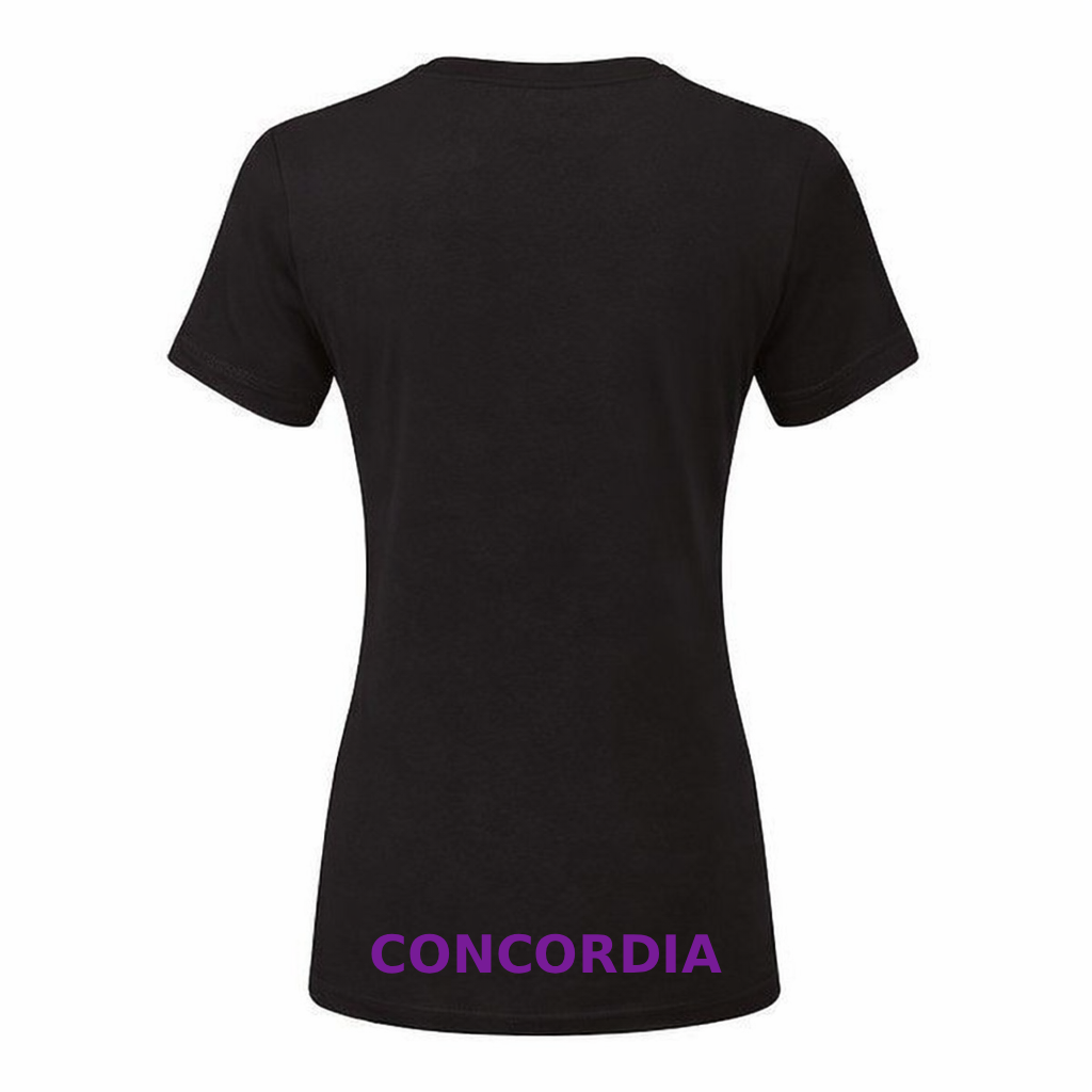 Concordia Netball Club - Ladies Fit Tee (Black)