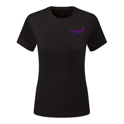 Concordia Netball Club - Ladies Fit Tee (Black)