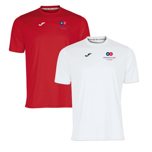 Middlesbrough College Volleyball - 2x Joma Combi T-shirts Red/White