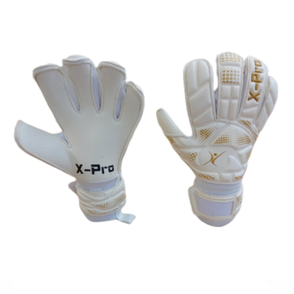 X-Pro Classic Elite - Roll Hybrid GK Gloves - White/Gold