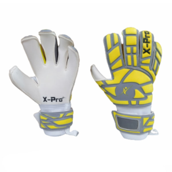 X-Pro Classic Elite II - Roll Hybrid GK Gloves - Fluo Yellow/Grey