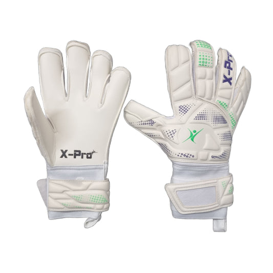 X-Pro Classic Elite III - Rollfinger GK Gloves - White/Purple/Green